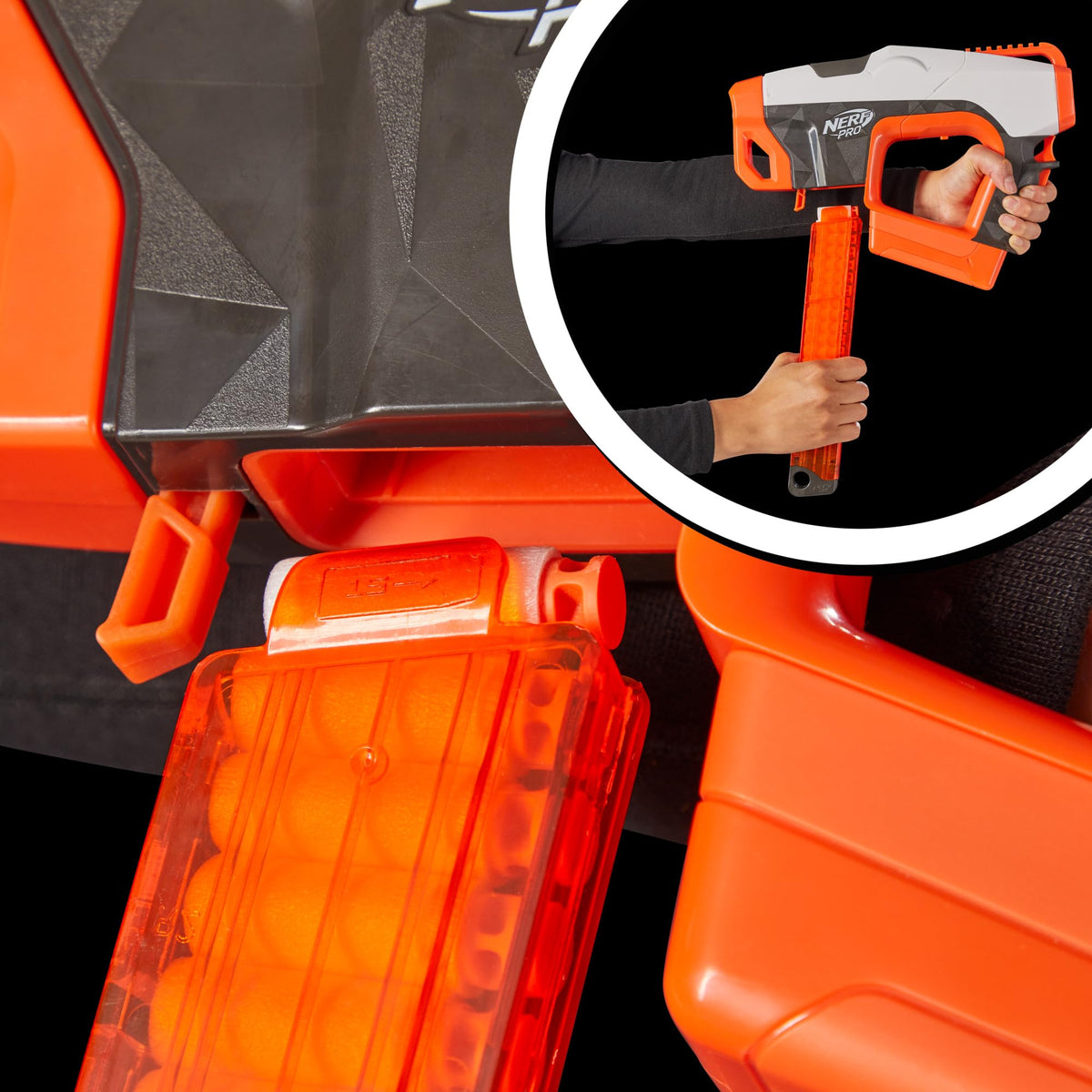 Nerf Pro Sender eyewear included for safer play