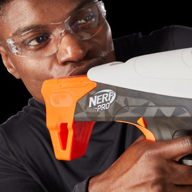Nerf Pro Torrent velocity up to 150fps fuels fast-paced battles.