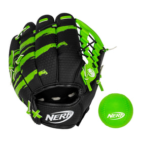 NERF Proshot teeball glove 8.5 inch shows soft foam material for easy beginner catches
