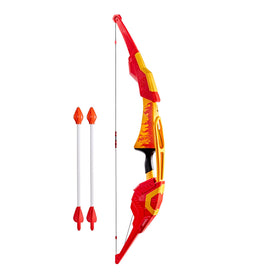 Nerf Pyrostrike Megabow assembled length shows bold flame design for epic backyard battles