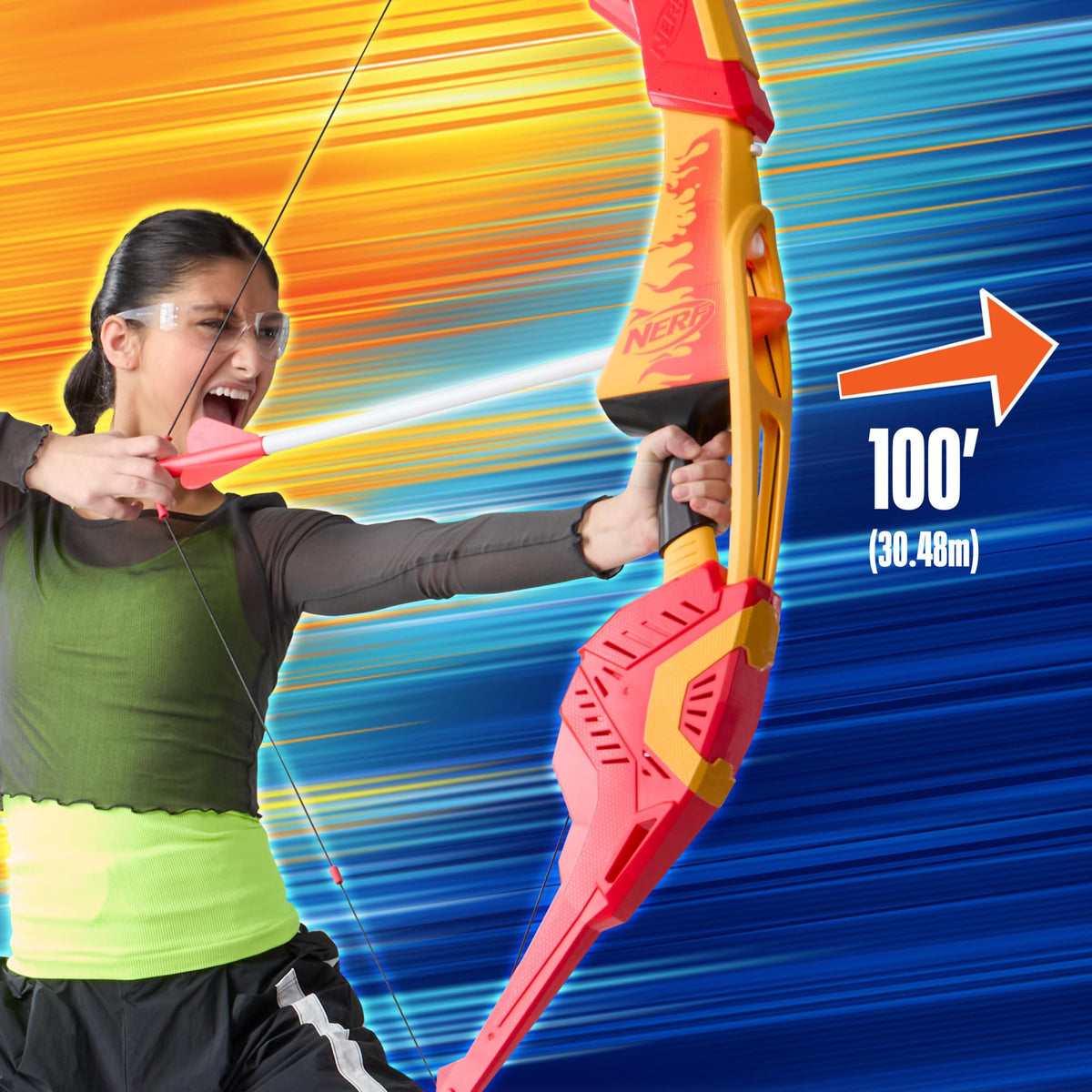 Nerf Pyrostrike Megabow boosts backyard action in sunny outdoor settings
