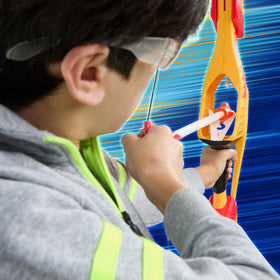 Nerf Pyrostrike Megabow fires arrows up to 105 feet for distance play