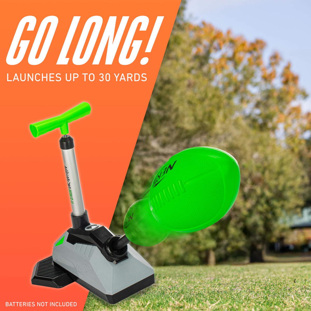 NERF QB Pro in action throwing a precise spiral