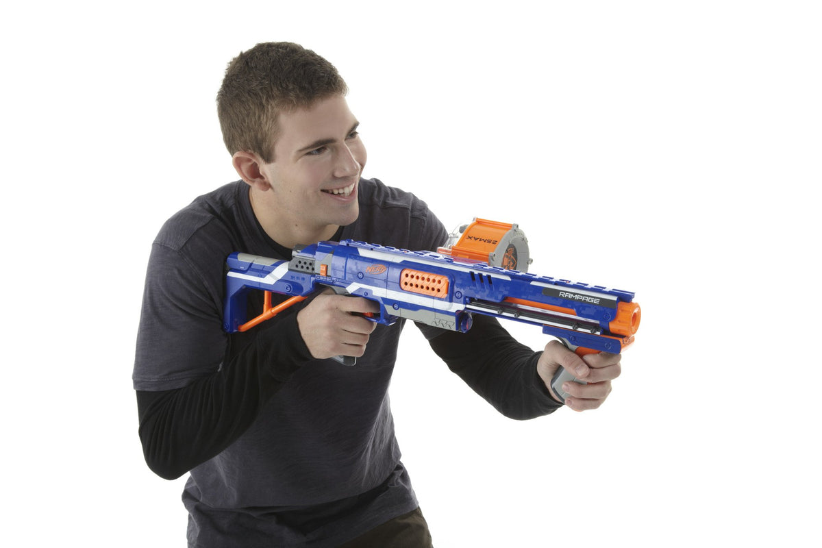 Nerf Elite darts designed for distance with soft foam tips for safe play.