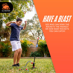 NERF Rip Rocket Launcher hands-on stomp pad action for energetic kids.