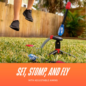 NERF Rip Rocket Launcher outdoor play setup on lawn supports active hours.