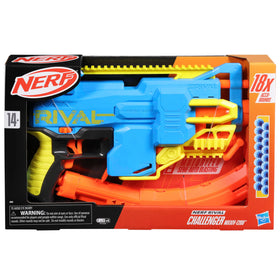 Nerf Rival trigger lock enhances safe, controlled blasts.