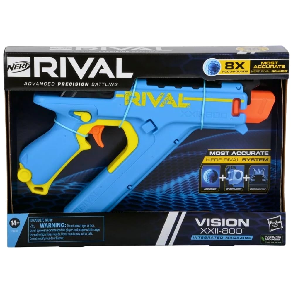Nerf Rival Vision XXII-800 Accu-Rounds flight pattern enhances consistency in games