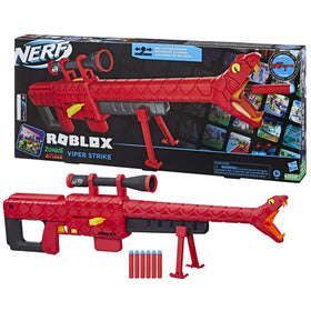 NERF Roblox Zombie Attack Viper Strike blaster bipod stabilizes aiming during battles.