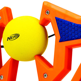 NERF Slingshot Challenge family fun promotes active play for kids.