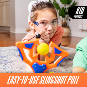 NERF Slingshot Challenge target pins ready for quick setup.