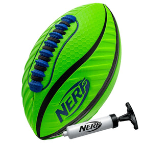 NERF Spiral Grip Junior Football with textured surface for secure catches.