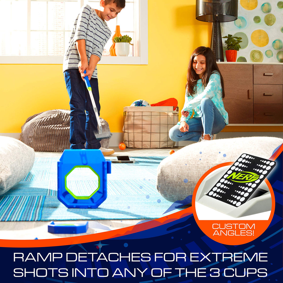 NERF Trick Shot Golf Set cups obstacles for custom trick shot courses.