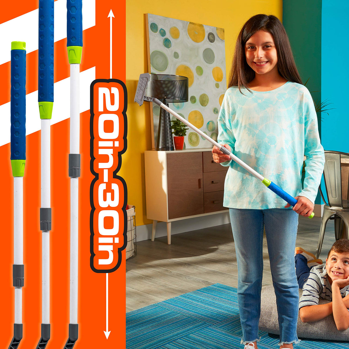 NERF Trick Shot Golf Set ramp angle shows height impacts speed.