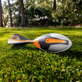 Nerf Vortex practice throws to build throwing confidence.