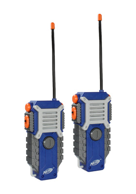Nerf walkie talkie set in gray blue orange for outdoor play with long range