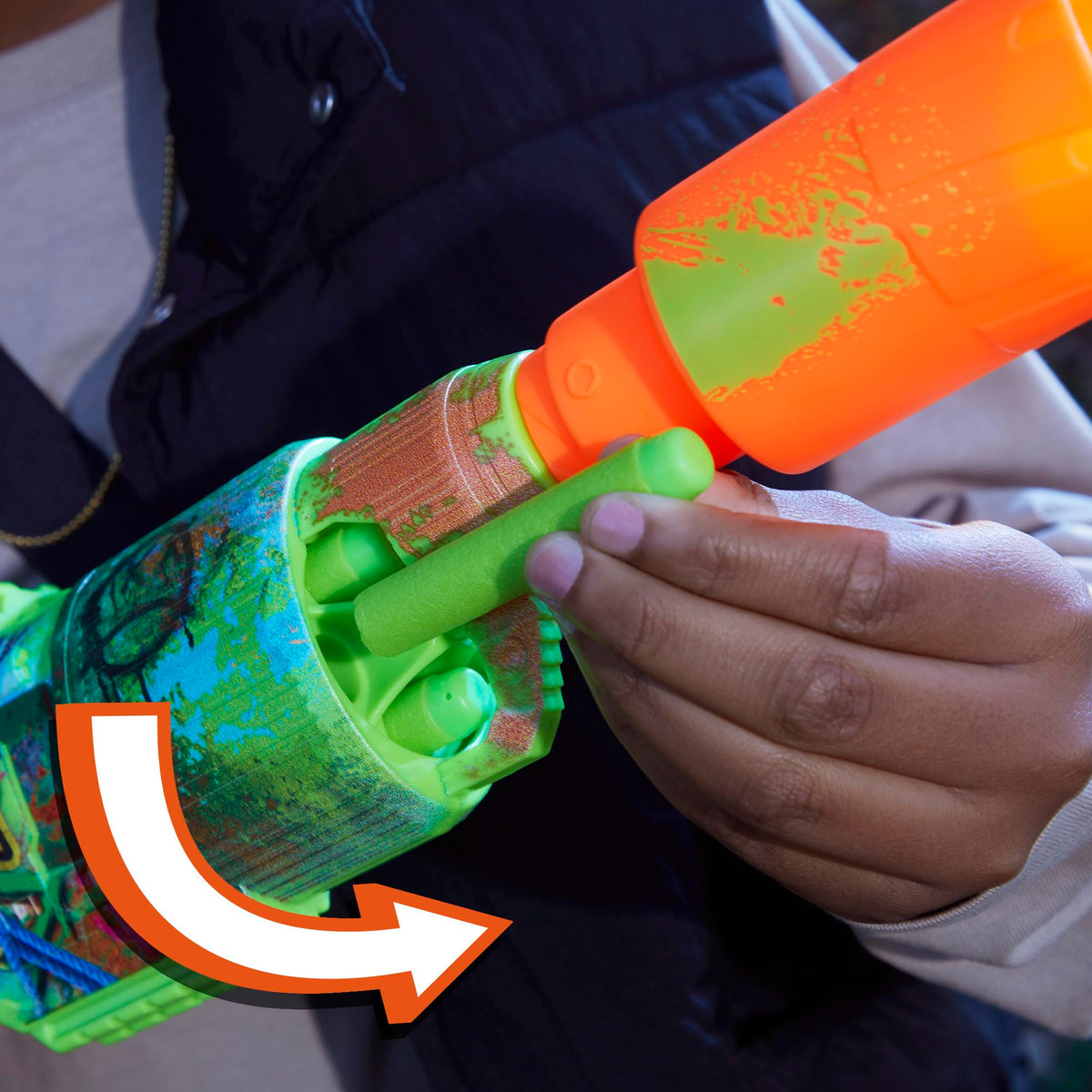 NERF Zombie Driller includes 16 Nerf Elite darts for extended play