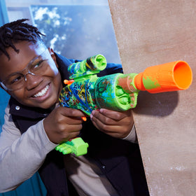 NERF Zombie Driller darts close-up showing foam build for safe play
