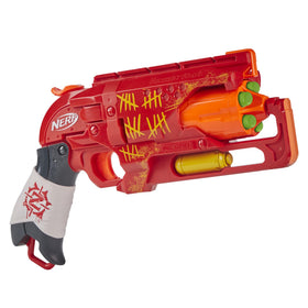 Nerf Zombie Strike Hammershot blaster red, top rail for accessories