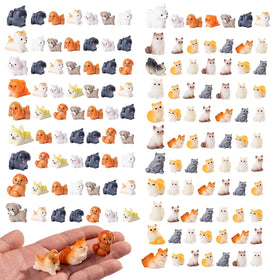 Nerfcareani mini cat-dog figurines for versatile DIY decor and cake toppers