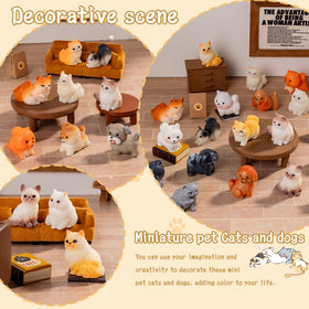 Nerfcareani resin dog figurines provide fine details for garden moss landscapes