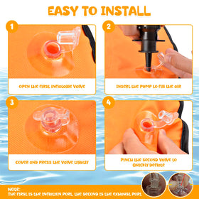 Nerien donut dog pool float dual valve for quick inflation