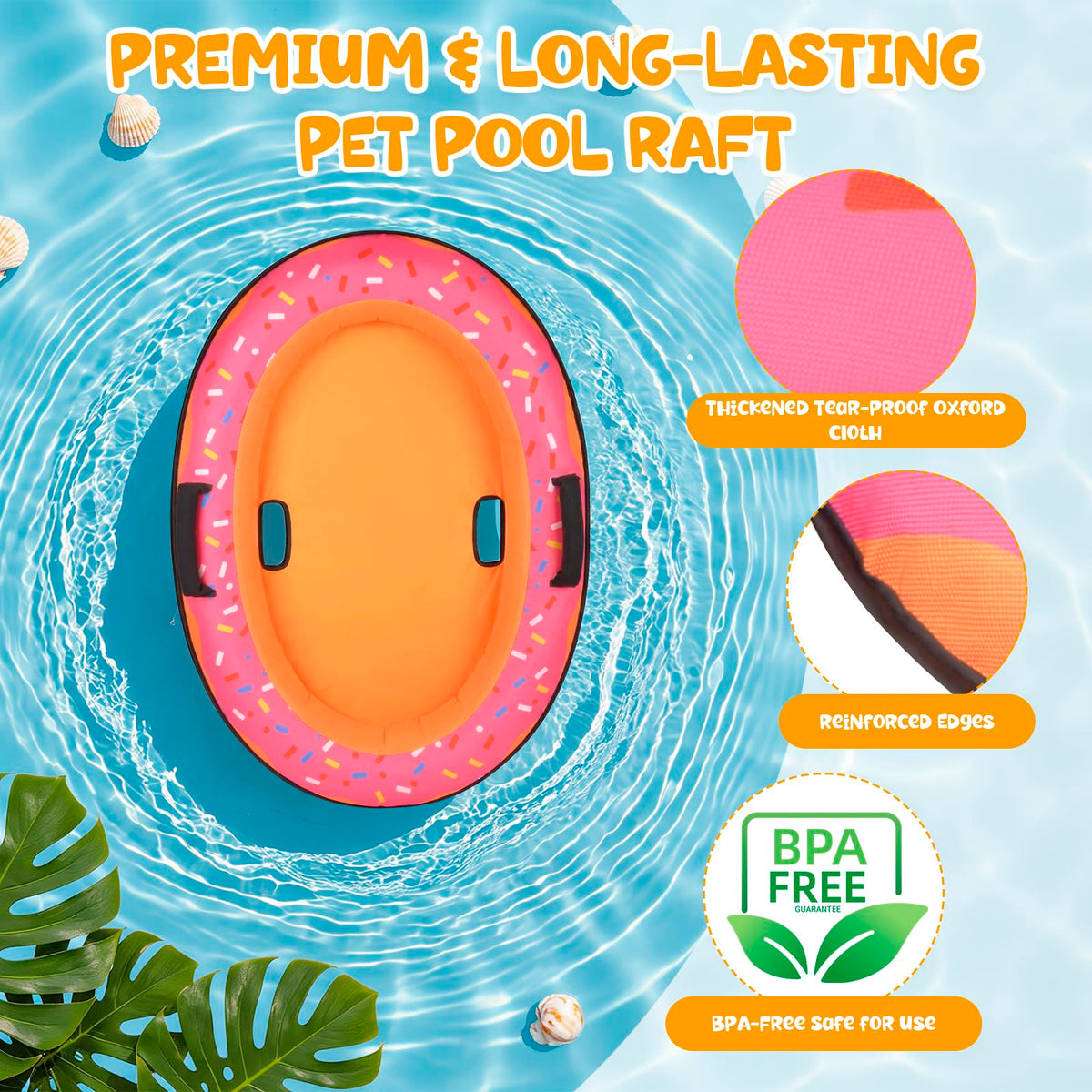 Nerien PVC and Oxford fabric dog float highlighting durability