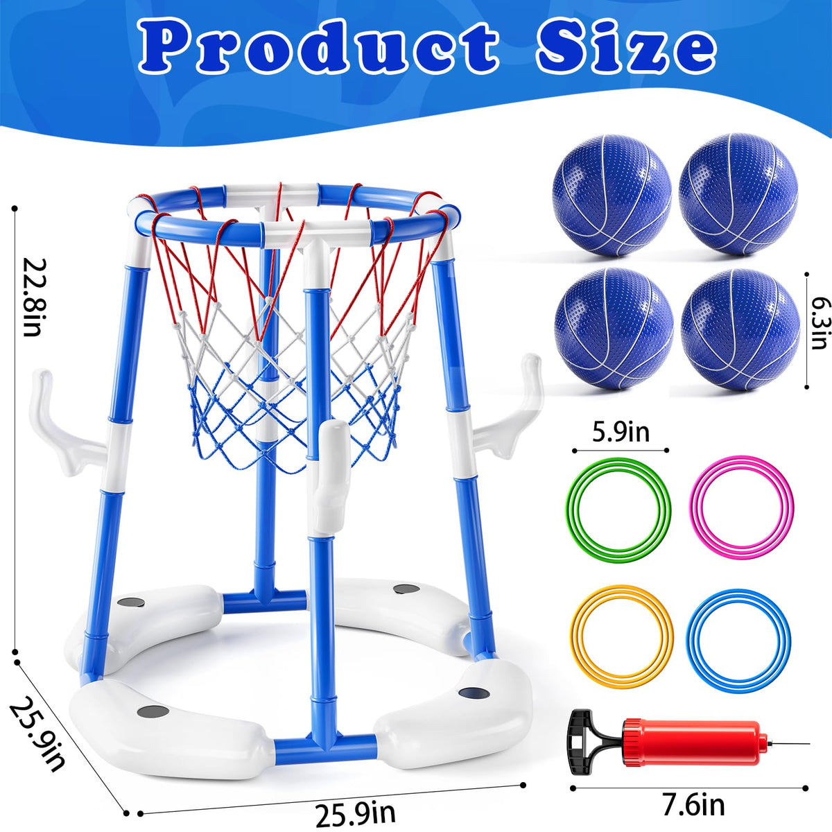 Nestalk four-pillar base supports upright action during water play.