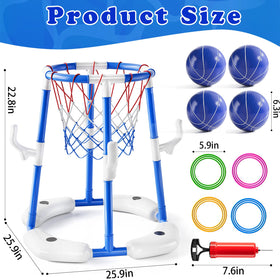 Nestalk four-pillar base supports upright action during water play.
