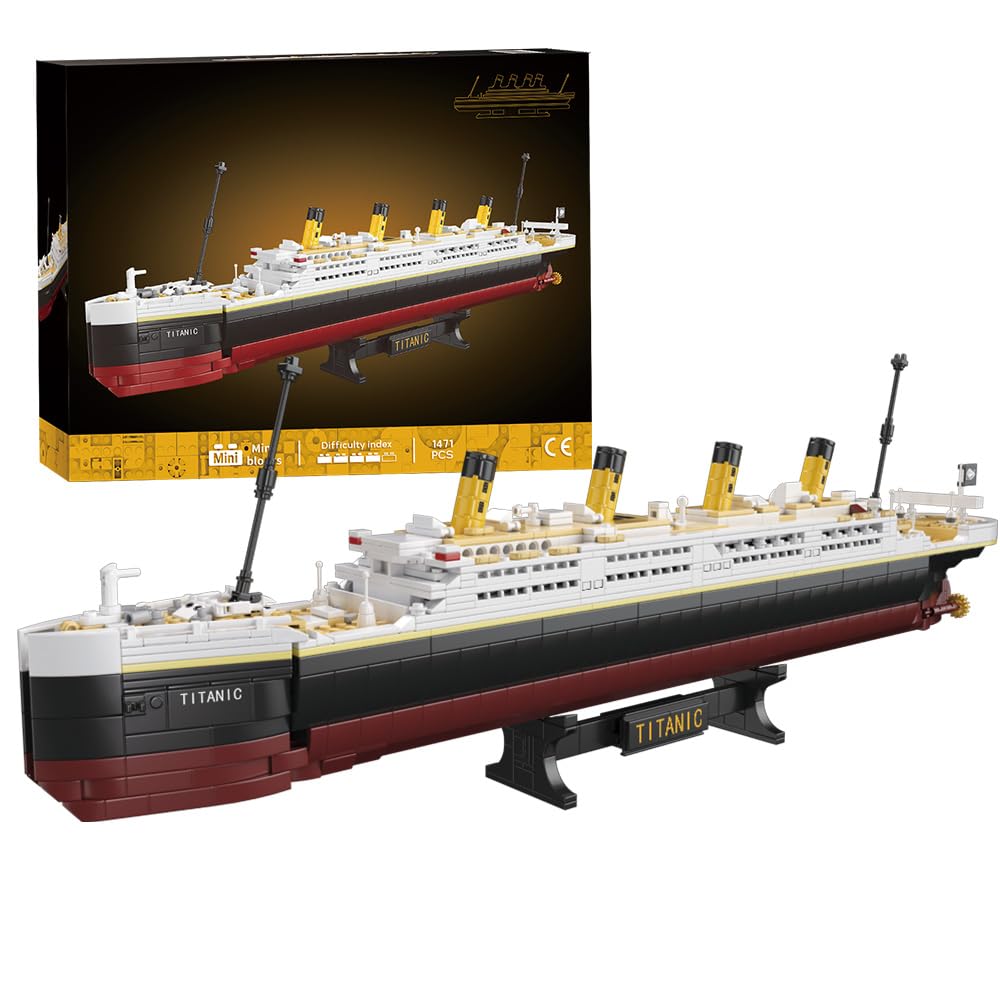 NETEHU Titanic boat model hull detail for display and immersive building.