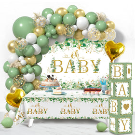 Netnology sage green baby shower arch kit for stylish photos