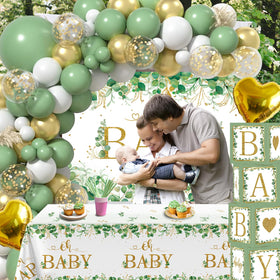 Netnology sage green white gold balloons complete the kit