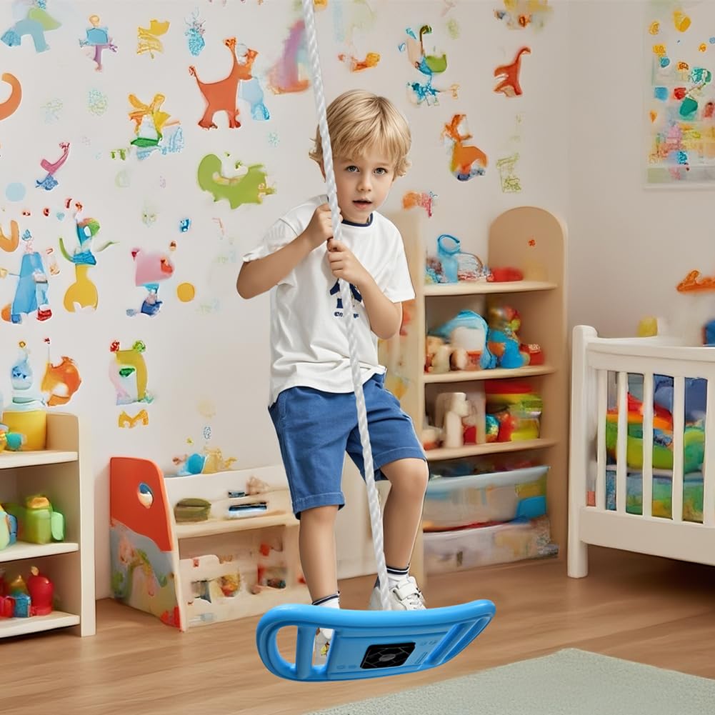nets Tribe Tree Swing in balance-board mode encouraging coordination and imagination.