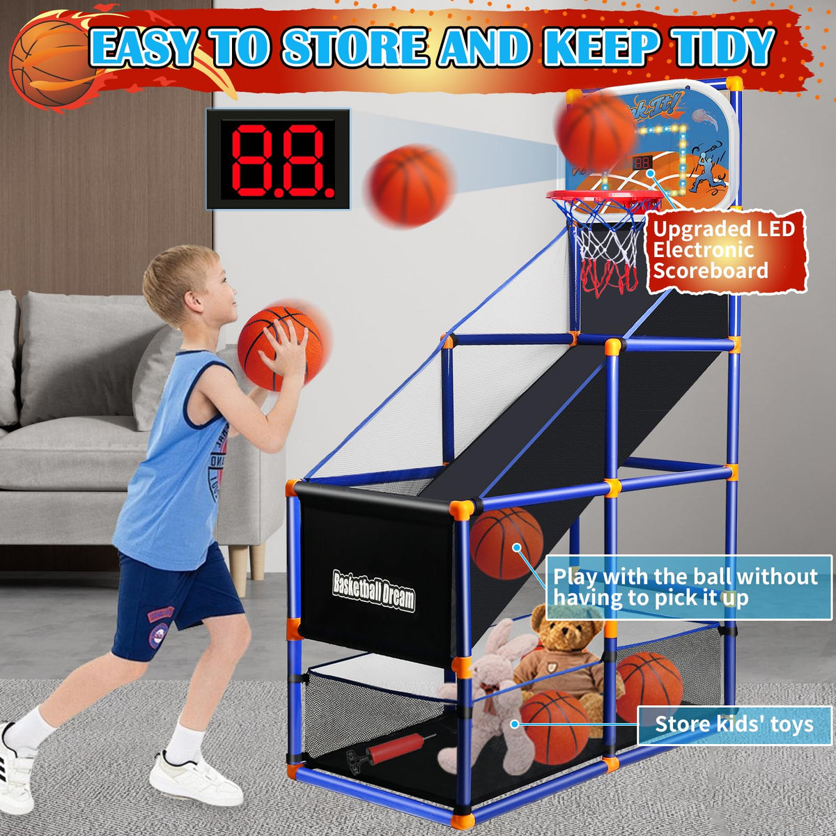NEUBSAW storage mesh keeps accessories organized during play