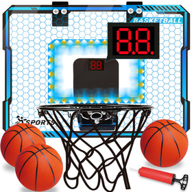 NEUBSAW basketball hoop LED front view for bright indoor play