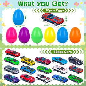 NEUBSAW Easter egg prefilled with die-cast cars for quick play.