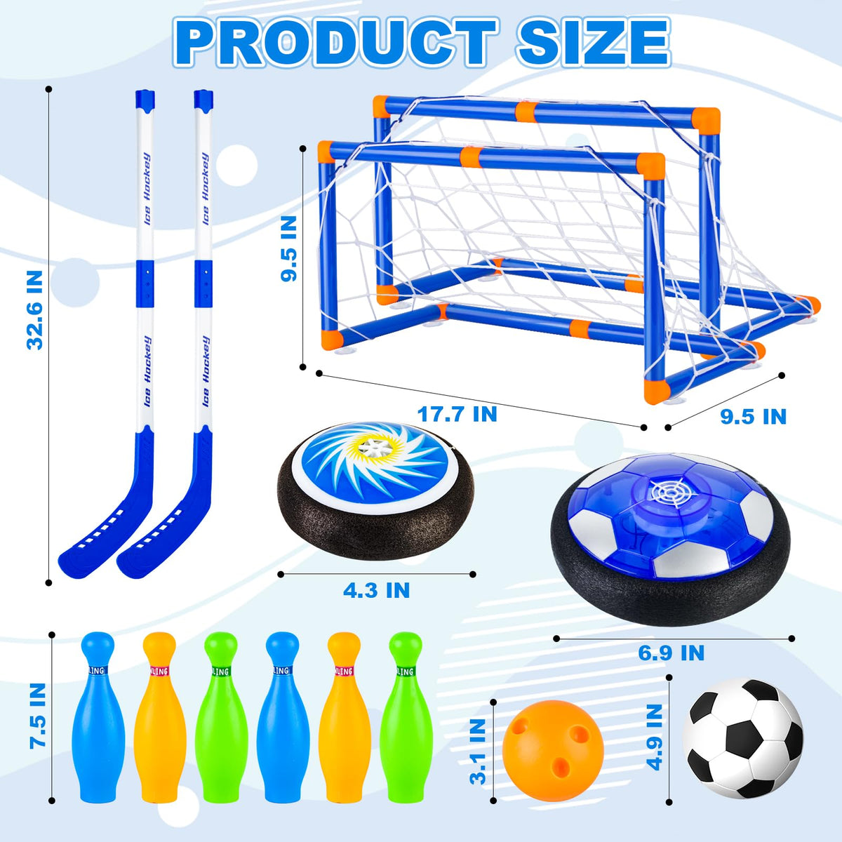 Inflatable soccer ball for varied kicking practice and quick rallies.
