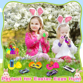 Kids enjoy scooping, swapping cars, and racing with friends using NEUBSAW eggs.