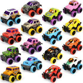 Neureyte 32-pack die-cast monster trucks for active play and party favors.