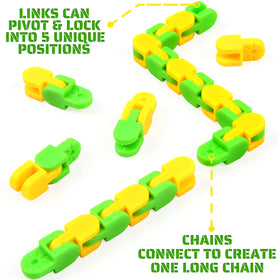 Neureyte Wacky Tracks pivots lock at five positions for versatile shapes.