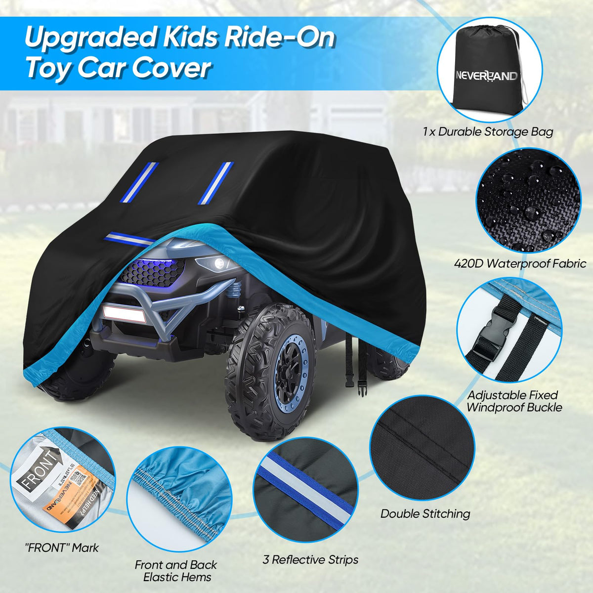 Neverland cover windproof buckle keeps it fixed in storms.
