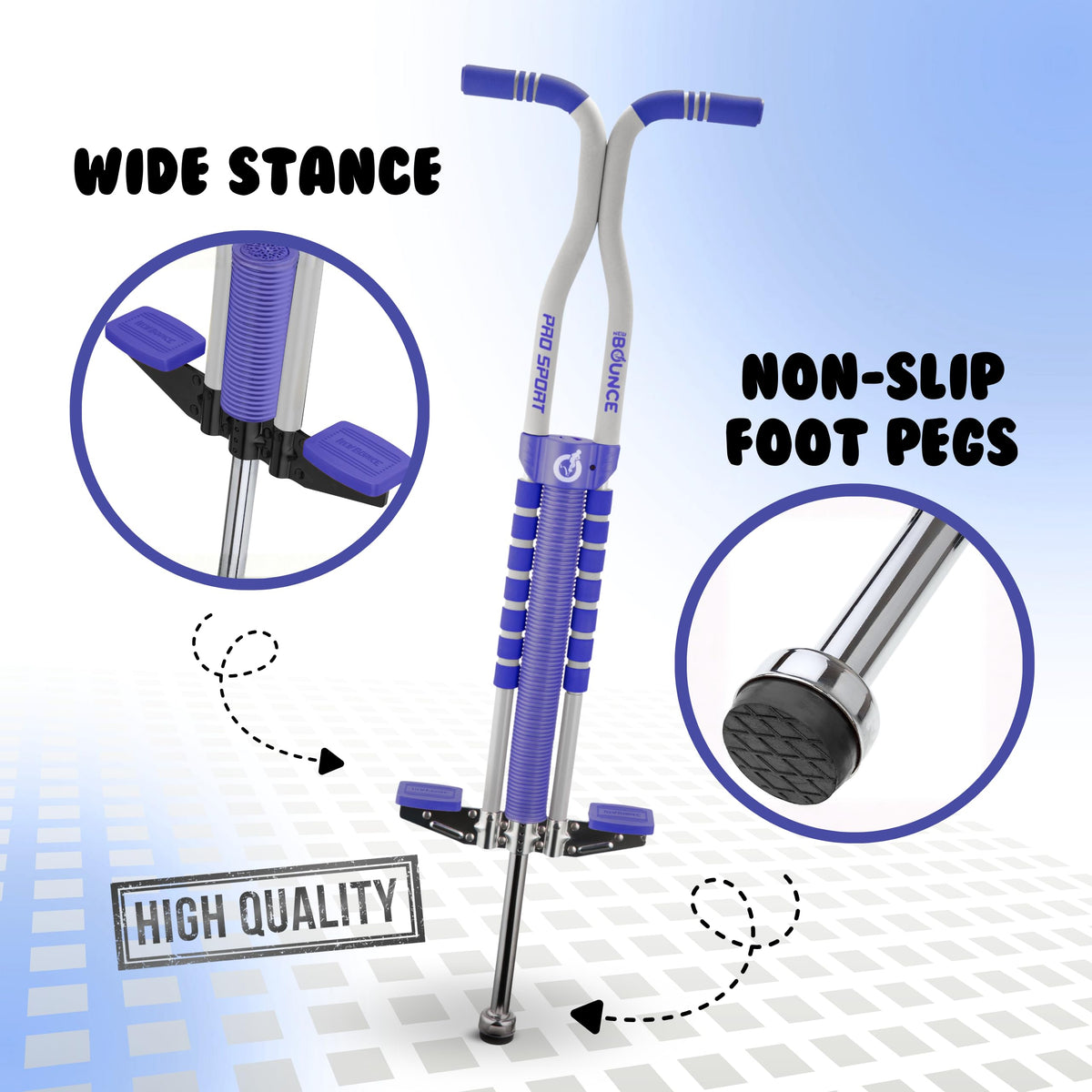 New Bounce pogo stick made with durable materials for lasting use.