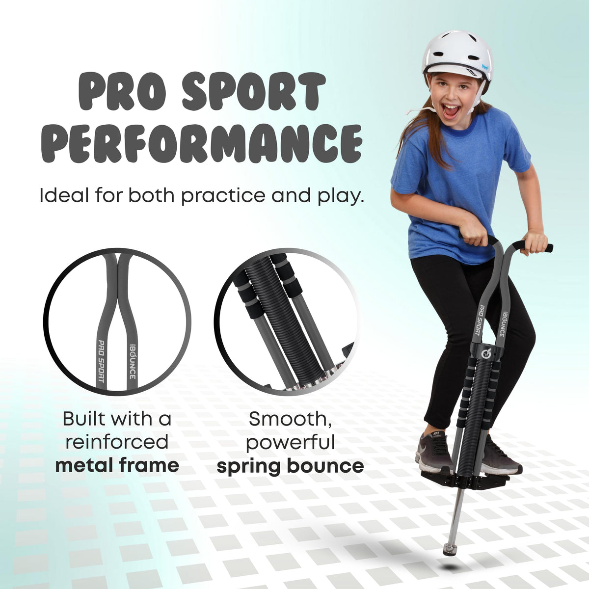 New Bounce Pogo Stick kids easy-grip handles provide comfortable control during sessions.
