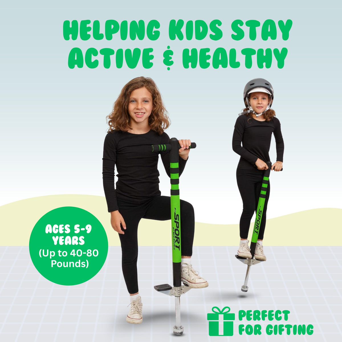 New Bounce Pogo Stick Sport Edition foot pad stability supports confident landings.