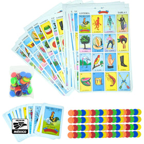 New To Town Original Lotería set boards, vibrant colors for family game night.