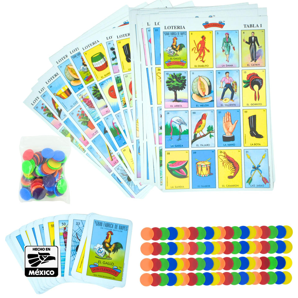 New To Town Original Lotería set boards, vibrant colors for family game night.