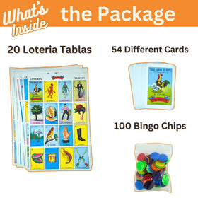 New To Town Original Lotería set cards, colorful illustrations enhance gatherings.