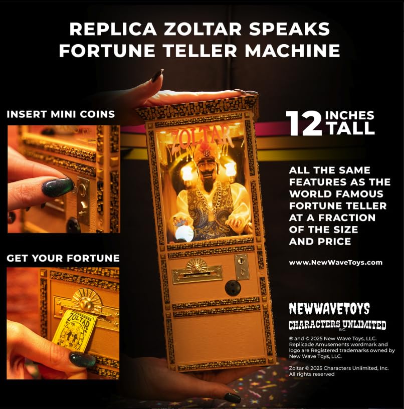 New Wave Toys Zoltar Speaks mini replica animated head detail highlighting movement