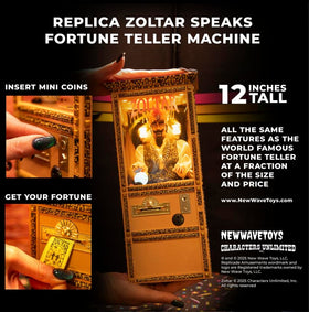 New Wave Toys Zoltar Speaks mini replica animated head detail highlighting movement