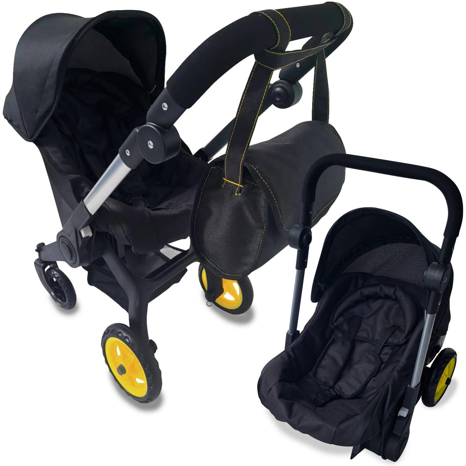 The New York Doll Collection stroller with convertible 2-in-1 design for versatile play between stroller and car seat.